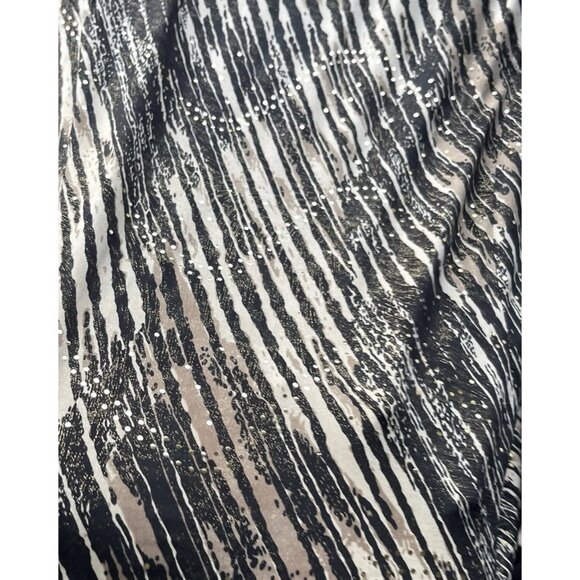 VintageBlack MSK Women’s Sz 2XL Bell Sleeve Top With Sheer Gold Light Chain - Picture 12 of 16